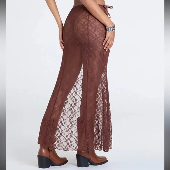 NWT Brown Lace Skirt Cover Up - Picture 6 of 6